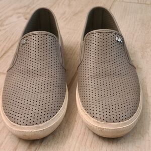 Michael Kors Gray Slip-On Shoes In A Size 9.5